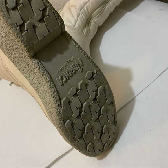 Vintage Nordica winter  front zip wedge Fur Boots cream size 36 Italy - Picture 14 of 15
